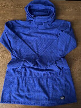 Mountain Hardwear Summit Grid Dress Hoodie in Royal Blueberries
